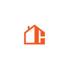 Letter ch creative construction house for brand, business, design, icon, idea, identity, illustration, logo, vector, web, letter, ch, hc, house, home, construction, real estate, building, marketing