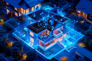 Smart home system design. Green energy, optimization of work in the home, energy saving solutions