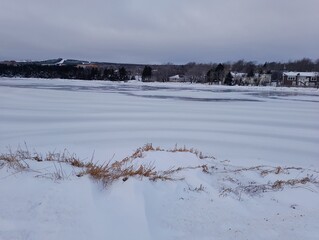 Lake Frozen in Ice