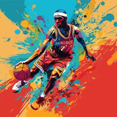 Basketball graphic design vector art