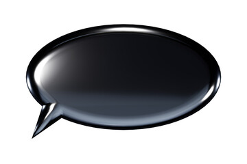 メタリックな丸いふきだし