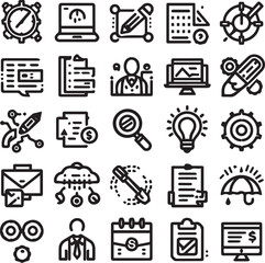 office icon sate vector illustration 1
