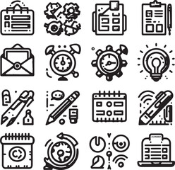 office icon sate vector illustration