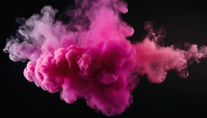Abstract Magenta and pink fluffy smoke cloud