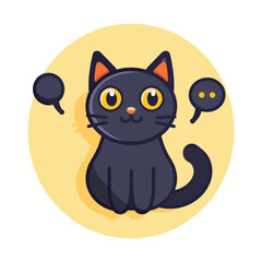 Chat icon in flat style isolated. Vector Symbol illustration