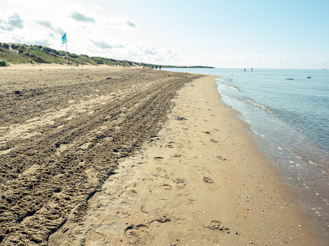 footprints on the beach