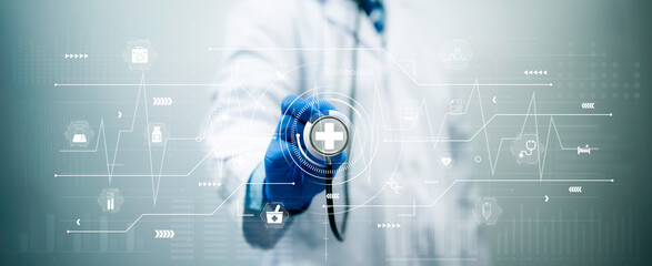 Elevate healthcare with AI technology services.Virtual health care analytics empower medical professionals in the medical revolution.Data analytics enhance patient care and healthcare administration.