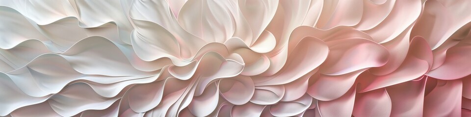 abstract fabric waves in soft pastel colors creating a gentle ocean of texture - obrazy, fototapety, plakaty