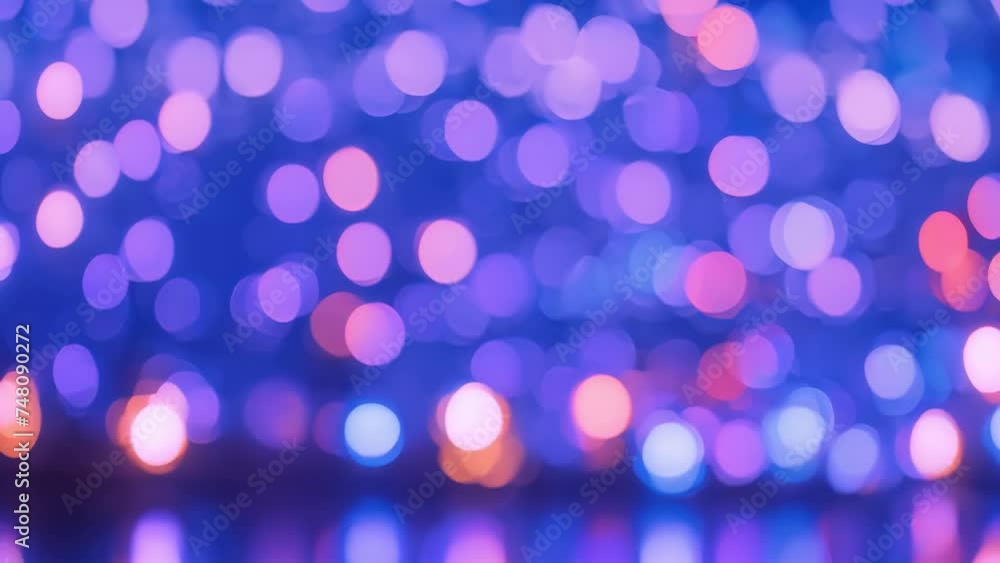 Poster Colorful Bokeh Lights Pattern in Abstract Background