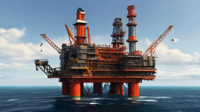 Sea industrial technology oil rig