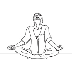 icon Woman sitting in meditation position