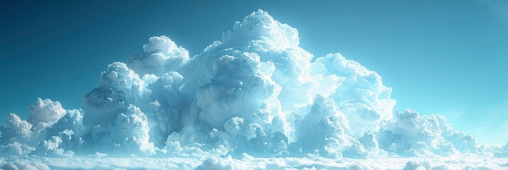 Naklejka premium Blue Sky Cloud Closeup Background, Background Banner HD