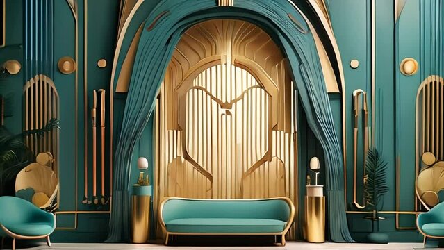 Interior design concept inspired by art deco