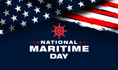 Happy National Maritime Day May 22 Background vector illustration	