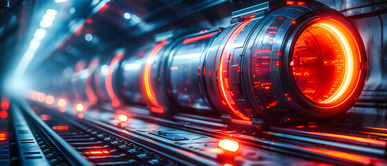 Close-Up of Modern Digital Technology, Blue Light on Electronic Circuit Background