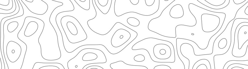 Abstract geographic curved, vector illustration. seamless textrue, vintage waves. Panorama view multicolor wave curve line. Topography map pattern, swirl line. white paper curved reliefs background. - obrazy, fototapety, plakaty