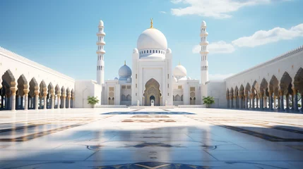 Foto op Canvas Mosque Full Object Perspective Photo Generate. © yaxir