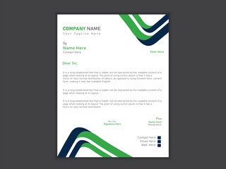 Minimalist professional vector latterhead design template.