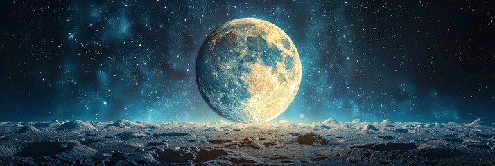 Obraz na płótnie Canvas Picture Moon, Background Banner HD