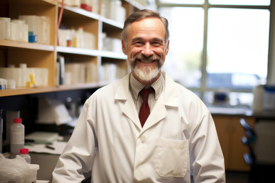 Scientist chemist in the laboratory.