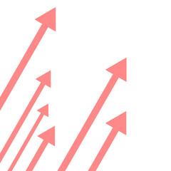 右上を指す赤い矢印の透過背景