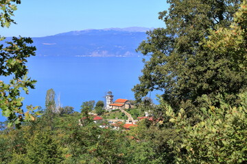 Small village Elshani in North Macedonia at Lake Ohrid