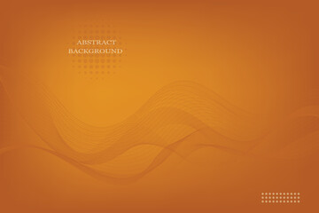 Golden gradient vector background with waves. EPS10