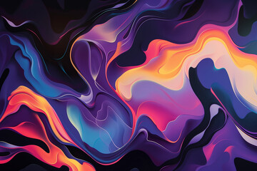 Abstract gradient background in multicolor, Generative AI