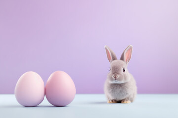 Fototapeta na wymiar Easter bunny with eggs