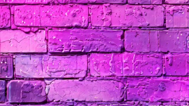 Pastel Brick Wall Pale Purple Color 