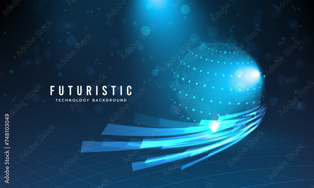 Poster futuristic technology abstract background. abstract futuristic curve digital line design.modern futu