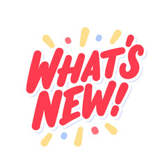 What's new. Vector lettering banner.