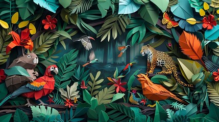 Pantanal Wildlife Art Collage

 - obrazy, fototapety, plakaty