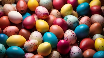 Fototapeta na wymiar Colorful easter eggs background