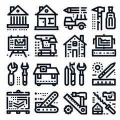 construction home icon design vector illustration-2