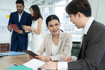 asian business people working at office