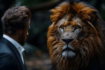 Fototapeta premium portrait of a lion