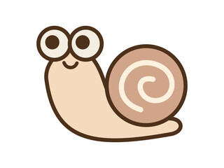 かたつむりのイラスト(線あり)