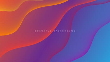 Abstract colorful wavy light liquid background dynamic shape design vector
