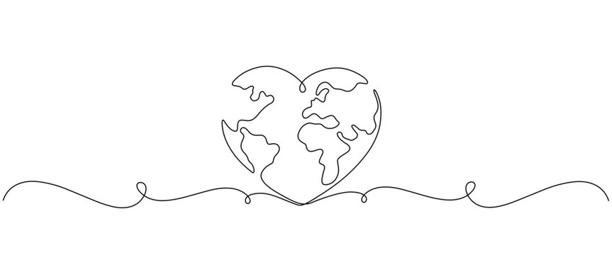 recommend clip art: love earth line art. Environment Day