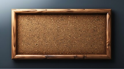 Fototapeta premium Realistic 3D cork board with wooden frame, isolated and empty on a transparent background, perfect for school or office use.