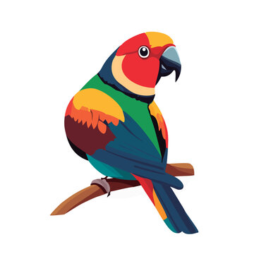 Ave tropical colorida vector