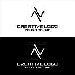 creative letter logo av desain vektor