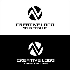 creative letter logo av desain vektor