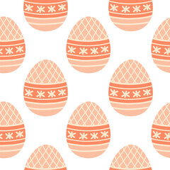 Easter eggs seamless pattern, Easter symbol, decorative vector elements. Easter colored eggs simple pattern.