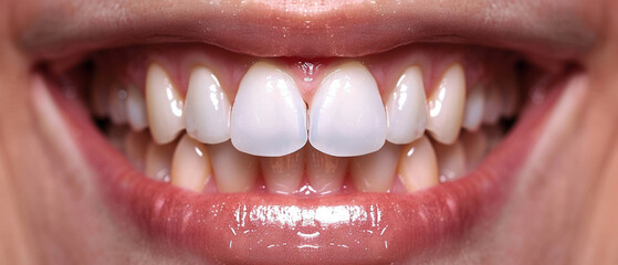 close up of healthy teeth