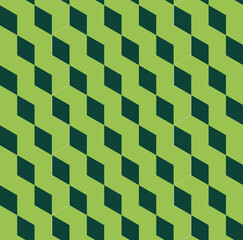 green abstract seamless geometric pattern 3d box wallpaper background