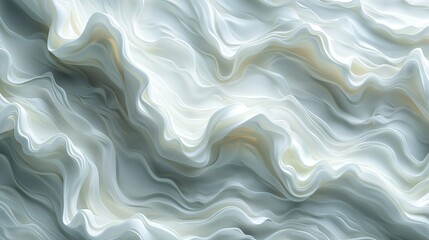 Fototapeta premium Three dimensional render of white wavy pattern. White waves abstract background texture. Print, painting, design, fashion. Line concept. Design concept. Art concept. Wave concept. Colourful background