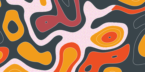 Paper cut topography background. Colorful area relief map with hills and mountain. Origami 3d multi layers. Modern trendy paper design for banner. Vector illustration