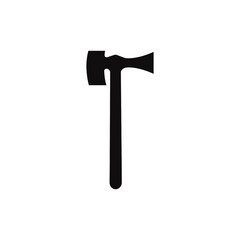 silhouette of hammer on white background